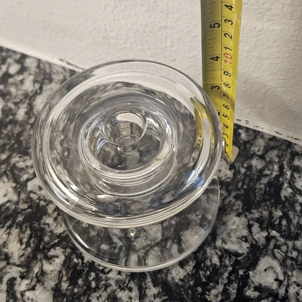 Elegant  minamilist Clear‎ Glass Candlestick Holder